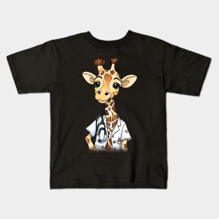 Giraffe Nurse Kids T-Shirt